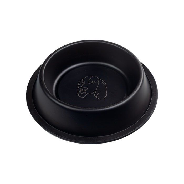 Oripet 16 Oz Lazer İşlemeli Köpek Desenli Mama Su Kabı