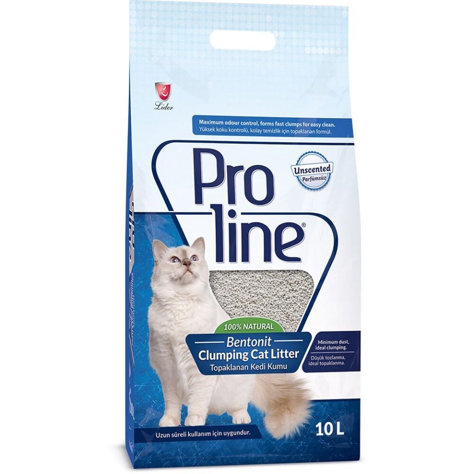 Proline İnce Sade Bentonıt Kedı Kumu 10 Lt