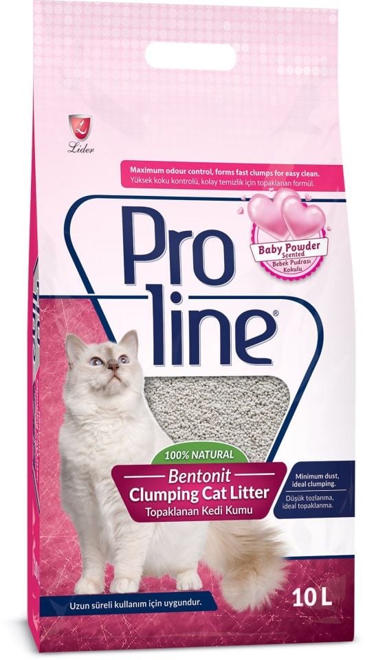 Proline İnce Bebek Pudra Bentonıt Kedı Kumu 10 Lt
