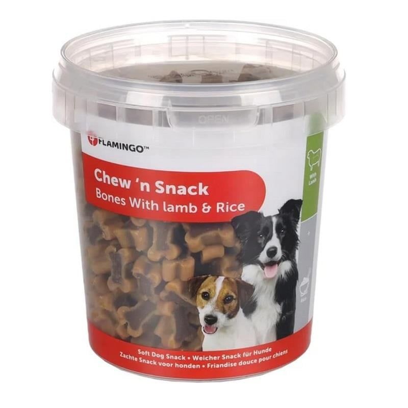 Flamingo Chew'n Bones Kuzulu ve Pirinçli Köpek Ödül Maması 500Gr
