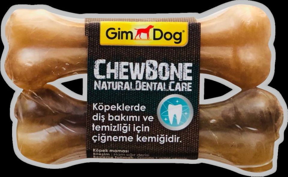 GimDog Mordimi Press Köpek Ödül Kemiği (2li) Natural 11cm