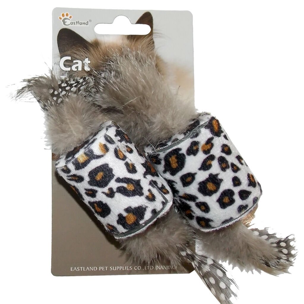 Eastland Peluş Oyuncak Tüylü Leopar 2li - 4.6cm Kedi Oyuncağı