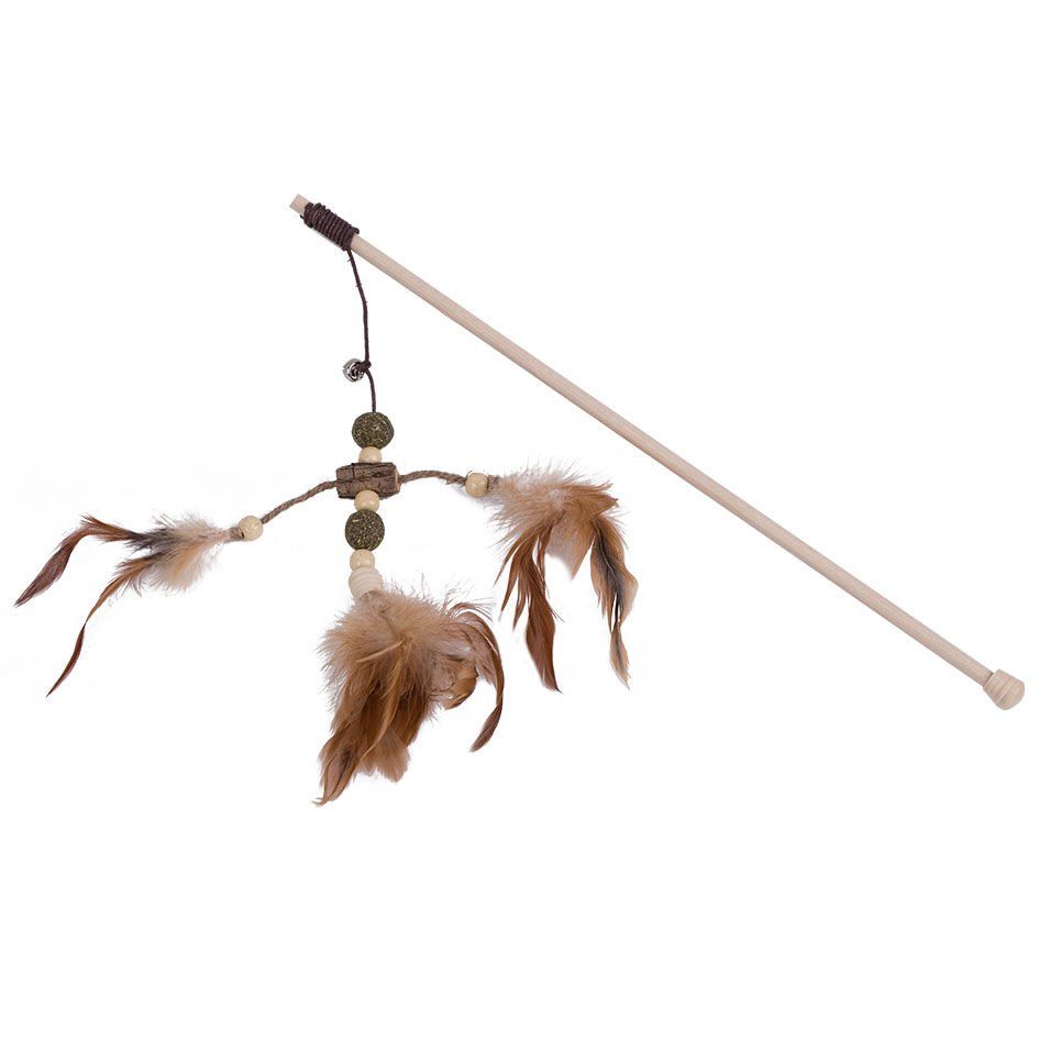 Eastland Tüylü Kedi Oltası Catnip Toplu 40 Cm Kedi Oyuncağı