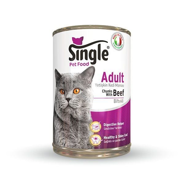 Single Kedi Konserve Biftekli 415Gr