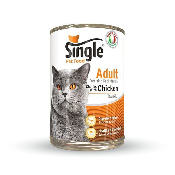 Single Kedi Konserve Tavuklu 415Gr