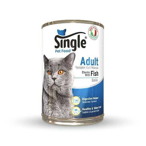 Single Kedi Konserve Balıklı 415Gr