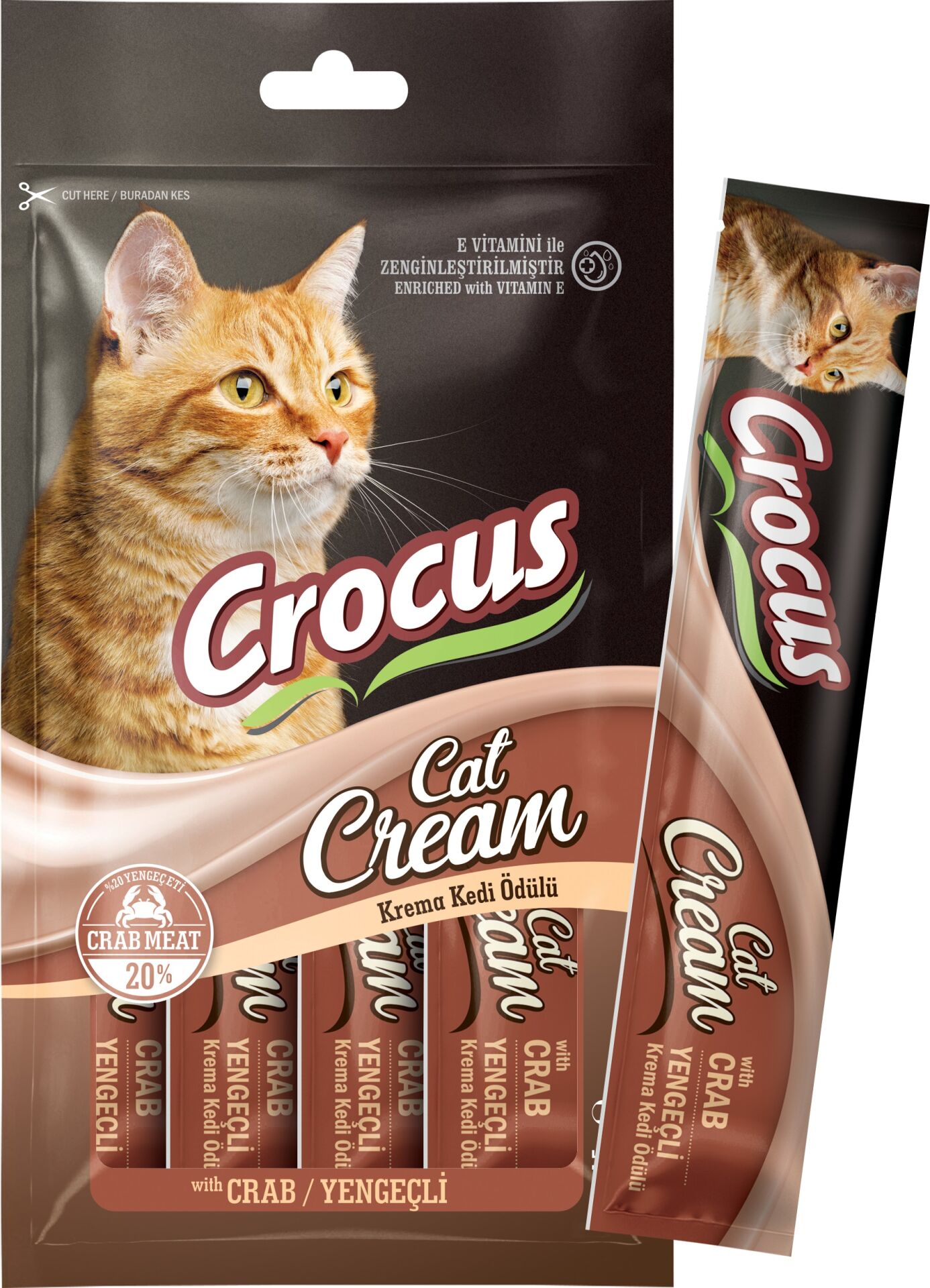 Crocus Yengeçli Krema Kedi Ödülü 4x15gr