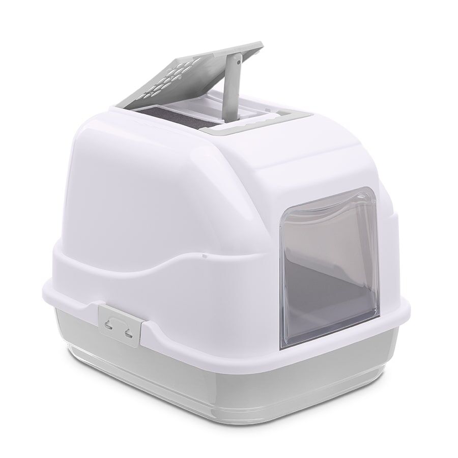 Imac Easy Cat Kapalı Kedi Tuvaleti Gri/beyaz 50x40x40cm