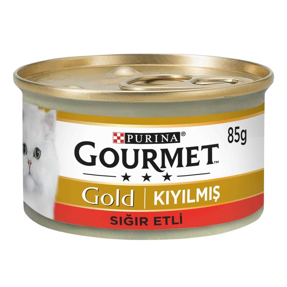 Gourmet Gold Kıyılmış Sığır Etli Kedi Konserve Maması 85 Gr