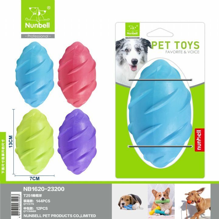 Nunbell Köpek Plastik Oval Sesli Top