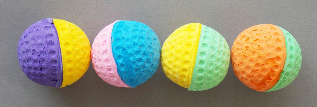 Eastland İki Renkli Sünger Top 4 Adet Kedi Oyuncağı