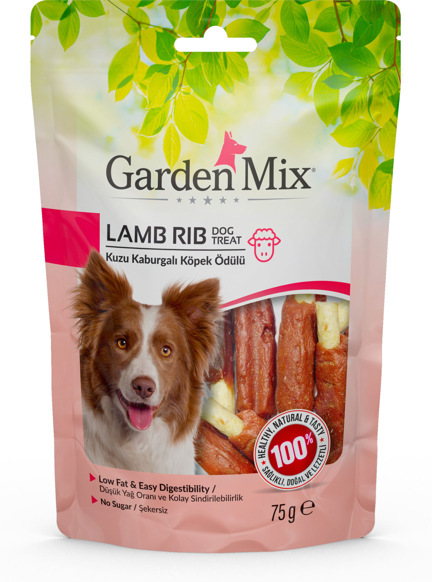 Garden Mix Kuzu Kaburgalı Köpek Ödülü 75 Gr
