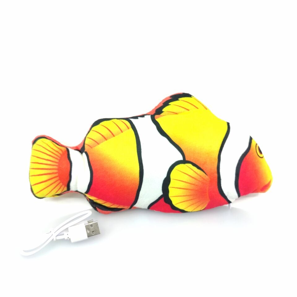 Eastland Usb Li Dans Eden Peluş Palyaço Balığı 30cm Kedi Oyuncağı