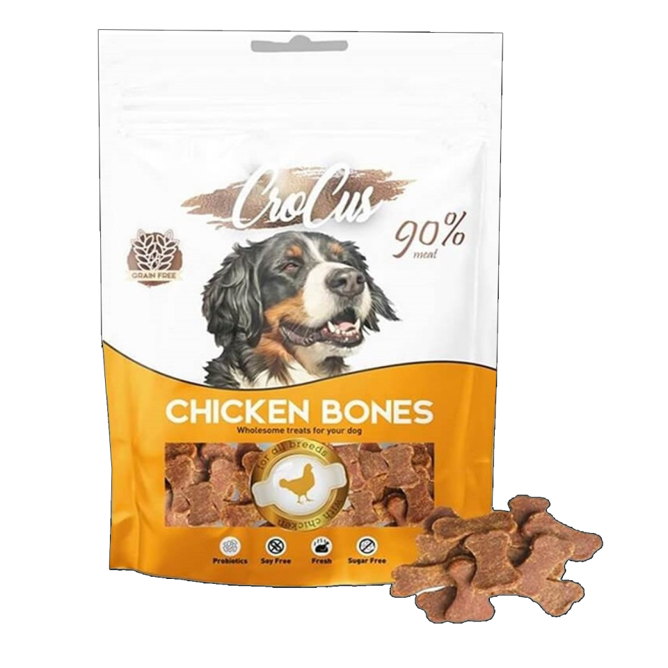 Crocus Bones Tavuklu Tahılsız Köpek Ödülü 80 Gr
