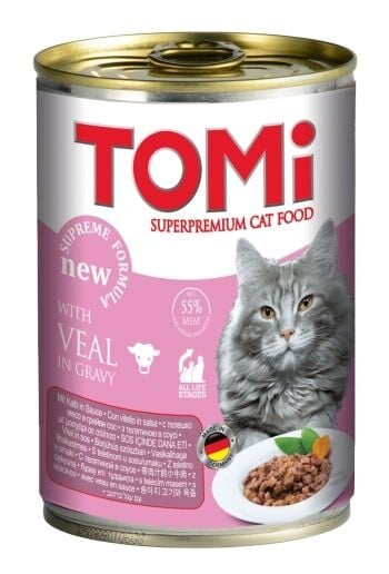 Tomi Kedi Buzağı Etli Yaş Kedi Maması 400g