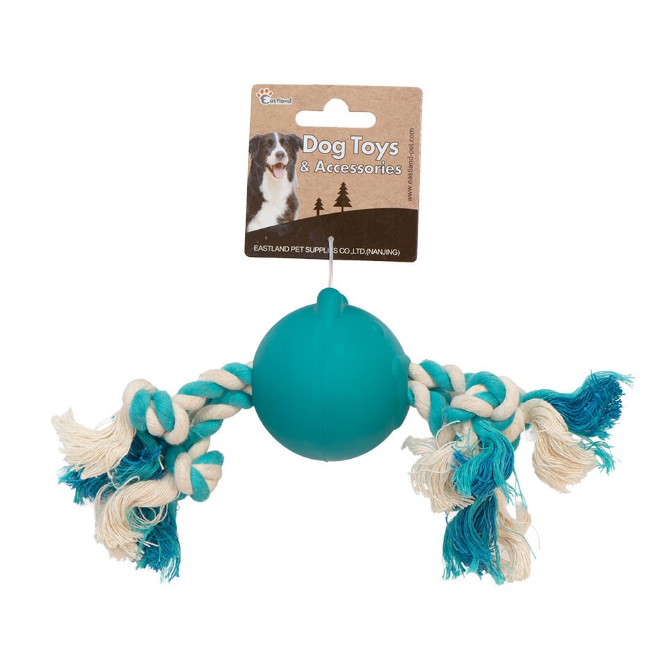 Eastland Stres İpli Plastik Kedi Kafası 7,5cm Köpek Oyuncağı