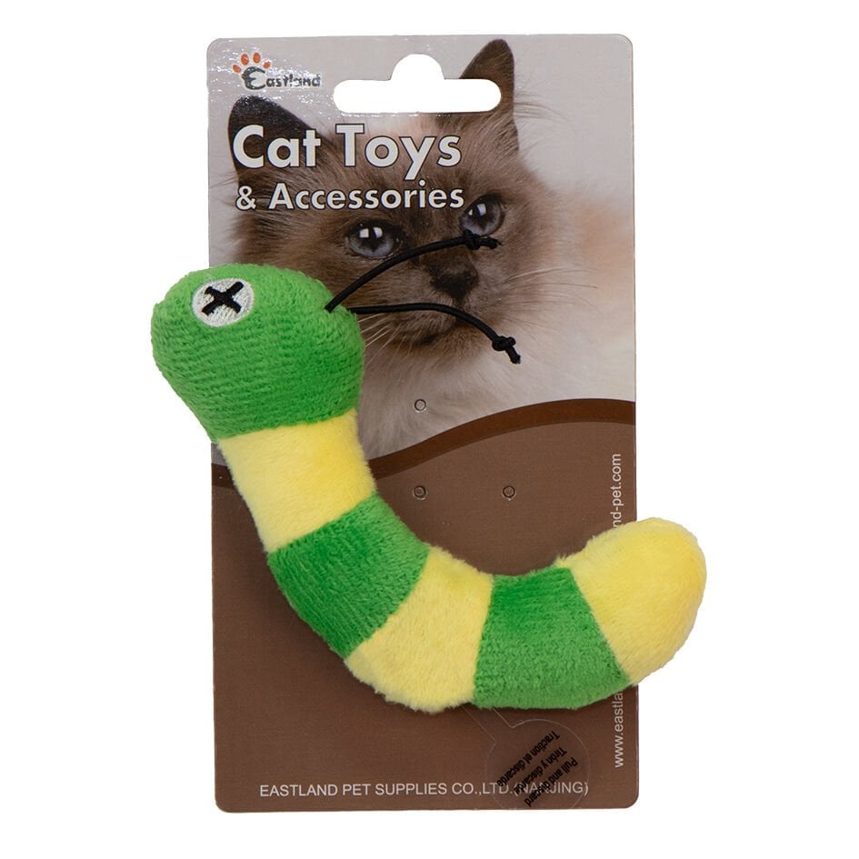 Eastland Catnipli Peluş Dijital Sesli Tırtıl 13cm Kedi Oyuncağı