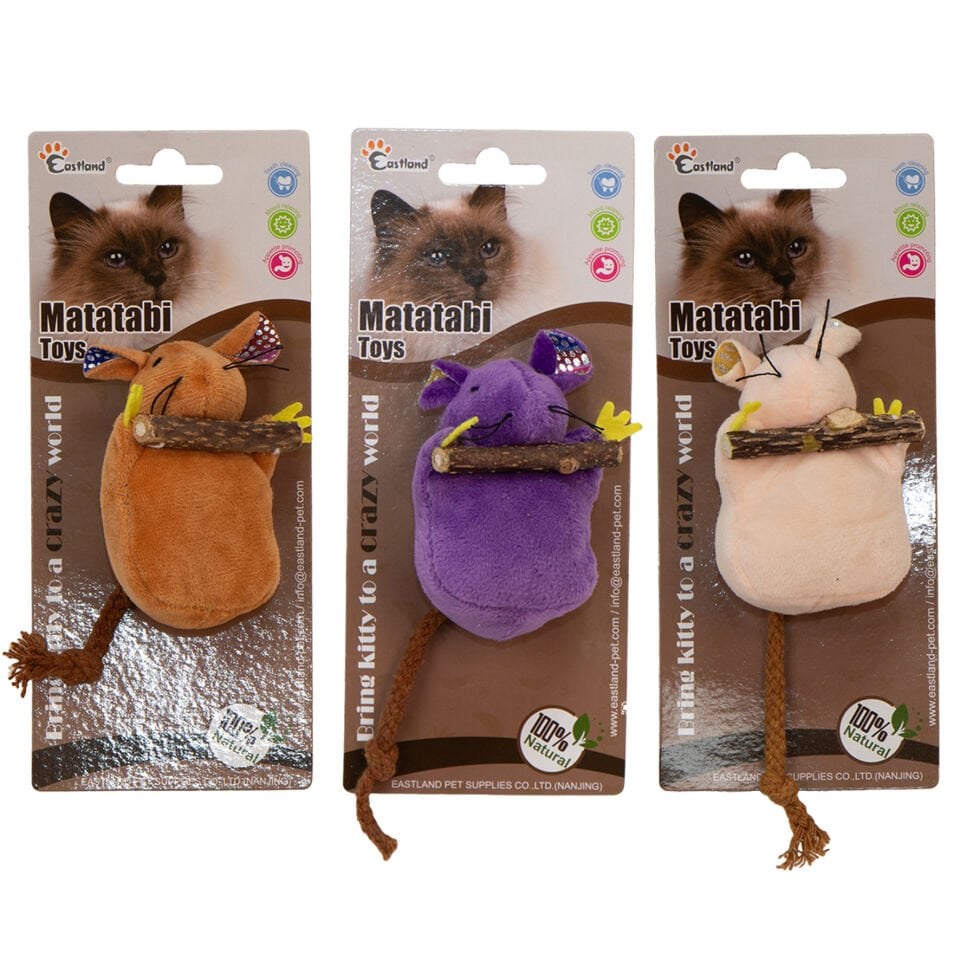 Eastland Matatabili Peluş Fare 9,5cm Kedi Oyuncağı