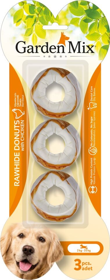 Garden Mıx Tavuklu Donut Kemik 3lü 6.3 Cm 120gr
