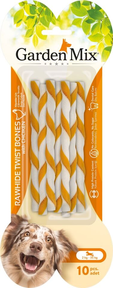 Garden Mıx Tavuklu Burgu Çubuk Kemik 10lu 70gr