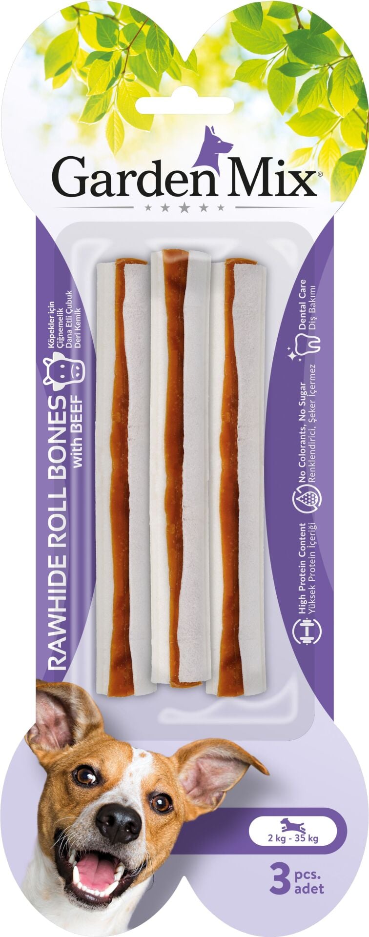 Garden Mıx Dana Etli Çubuk Kemik 3lü 15 Cm 90gr