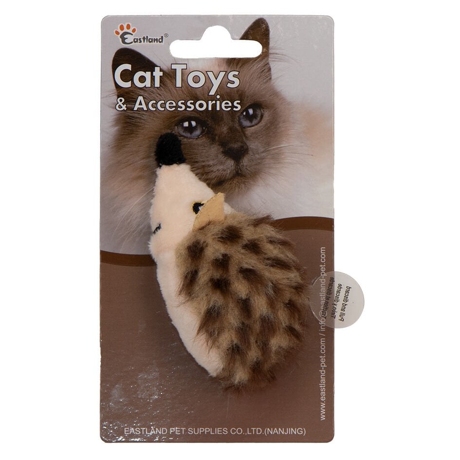 Eastland Catnipli Peluş Dijital Sesli Kirpi 9,5cm Kedi Oyuncağı