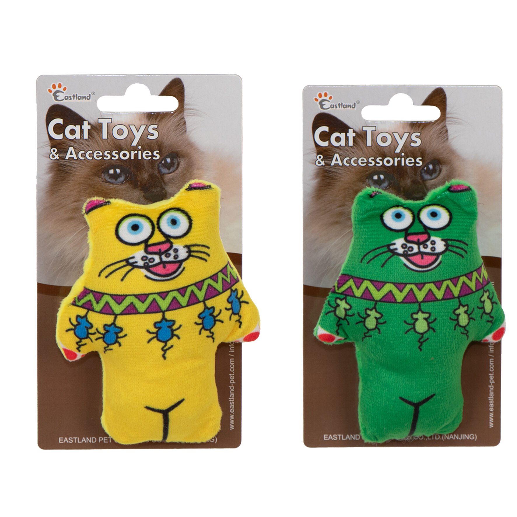 Eastland Kedi Otlu Öten Peluş Kedi 11,5cm Kedi Oyuncağı