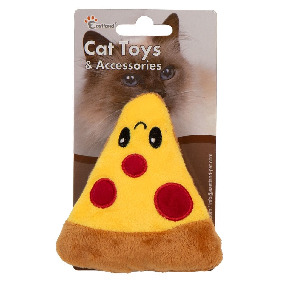 Eastland Catnipli Hışırtılı Peluş Pizza 11cm Kedi Oyuncağı
