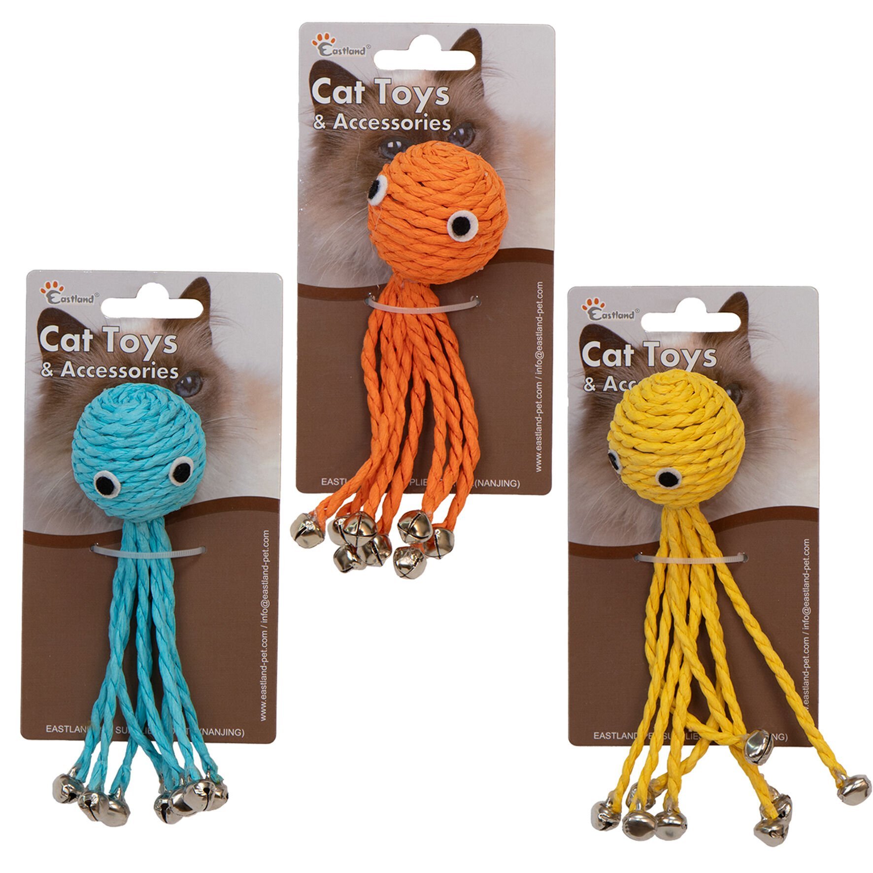 Eastland Çıngıraklı Ahtapot Kedi Oyuncağı 12,5cm