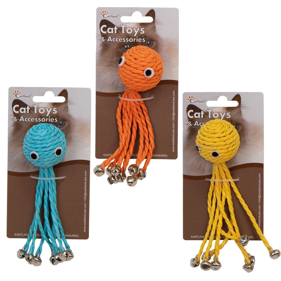 Eastland Çıngıraklı Ahtapot Kedi Oyuncağı 12,5cm