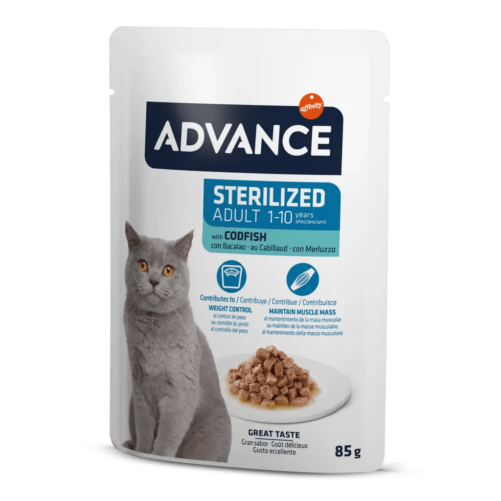 Advance Cat Sterılızed Codfısh Wet Pouch 85gr