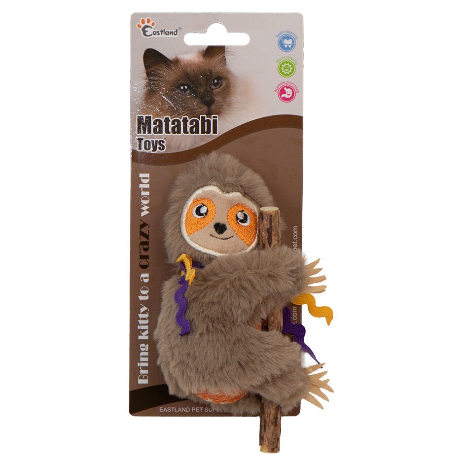 Eastland Catnipli Peluş Tembel Hayvan 8,5cm Kedi Oyuncağı