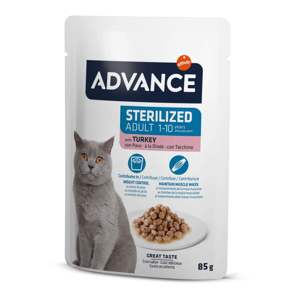 Advance Cat Sterılızed Turkey Wet Pouch 12x85gr