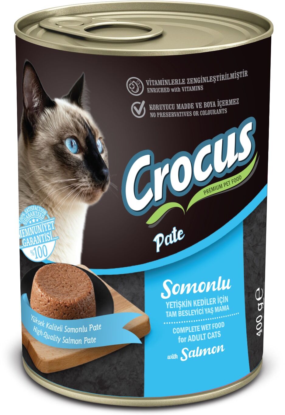 Crocus Yetişkin Kedi Somonlu Pate Yaş Mama 400g