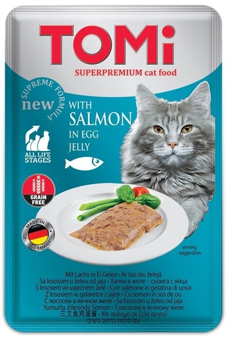Tomi Kedi Somon Ve Yumurta Tahılsız Pouch Mama 100gr
