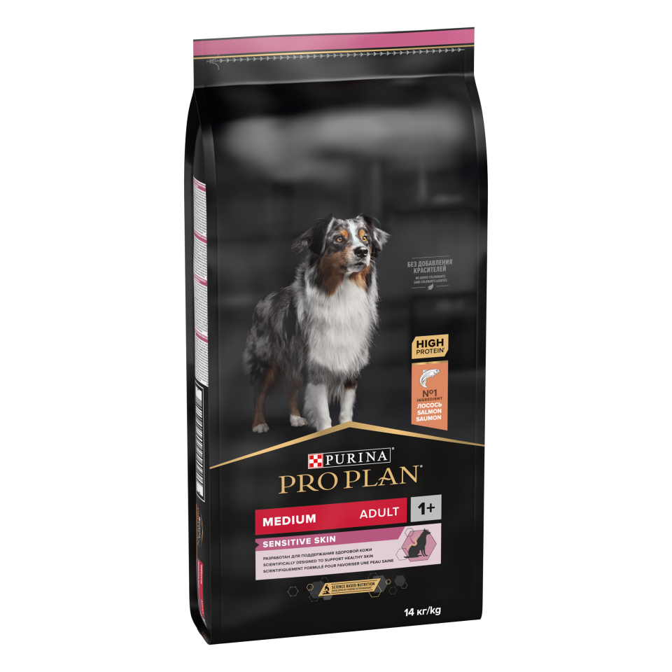 Pro Plan Somonlu Orta Irk Hassas Derili Yetişkin Köpek Maması 14kg