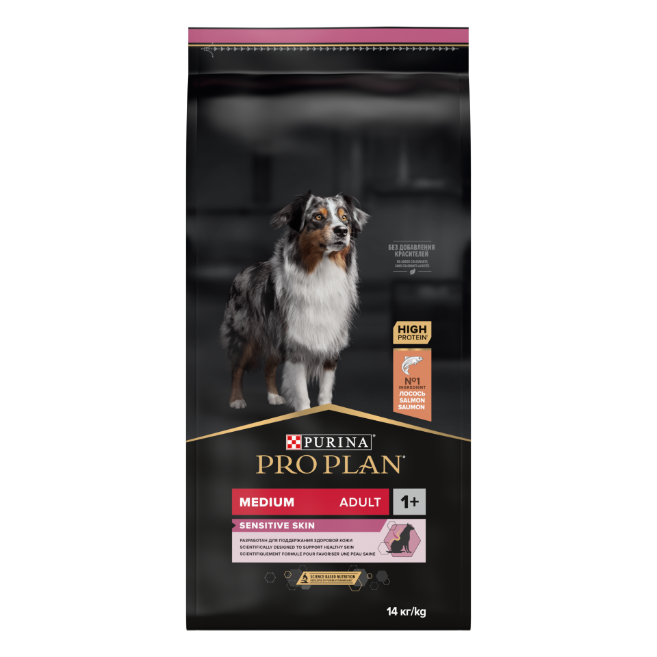 Pro Plan Somonlu Orta Irk Hassas Derili Yetişkin Köpek Maması 14kg