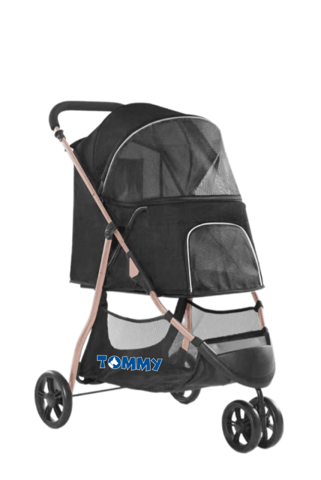 Tommy Evcil Hayvan Arabası Siyah 74.5*52.2*98cm Max 15kg