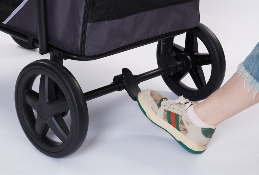 Tommy Evcil Hayvan Arabası Gri 112*65*100cm Max 40kg