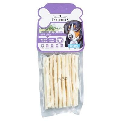 Dog Chefs Burgulu Kalın Beyaz 20li Paket