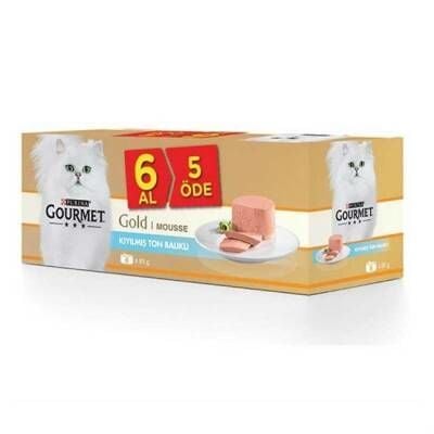 Gourmet Gold Kıyılmış Ton Balıklı Yetişkin Kedi Konserve Maması 85 Gr (6 Al 5 Öde)