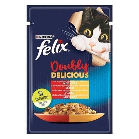 Felix Sıgır Etli ve Kümes Hayvanlı Yetişkin Kedi Konserve Maması 85 Gr