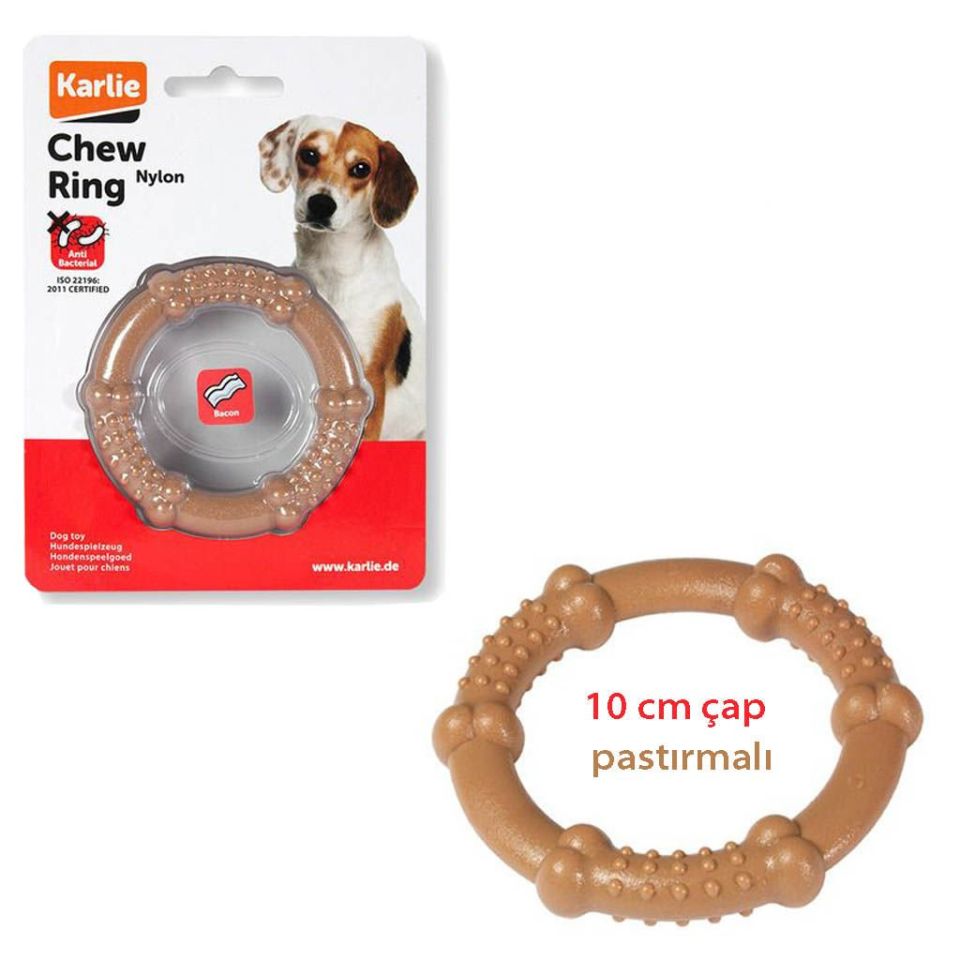 Karlıe Naylon Çiğneme Halkası Pastırmalı 10cm