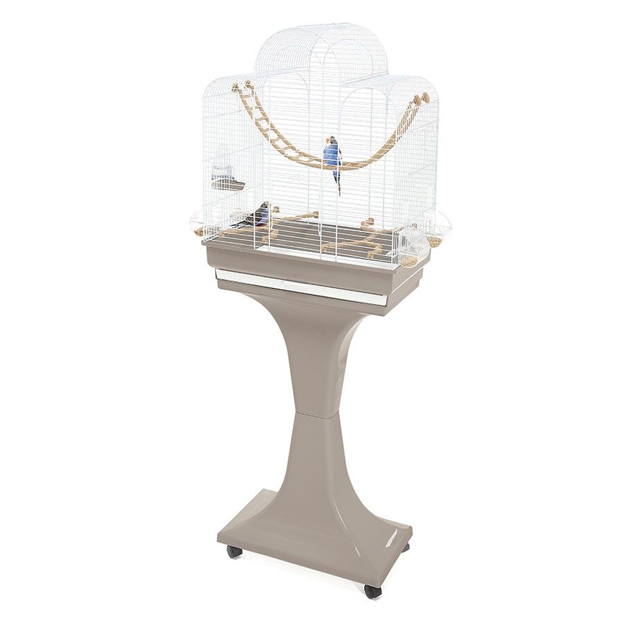 Imac Fıona Deluxe Ayaklı Kuş Kafesi Kahve/beyaz 50x30x65/136cm