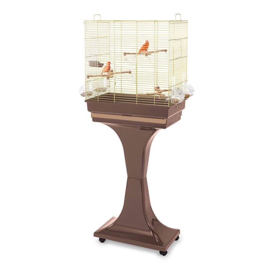 Imac Camılla Ayaklı Kuş Kafesi Kahve/gold 50x30x56/127cm