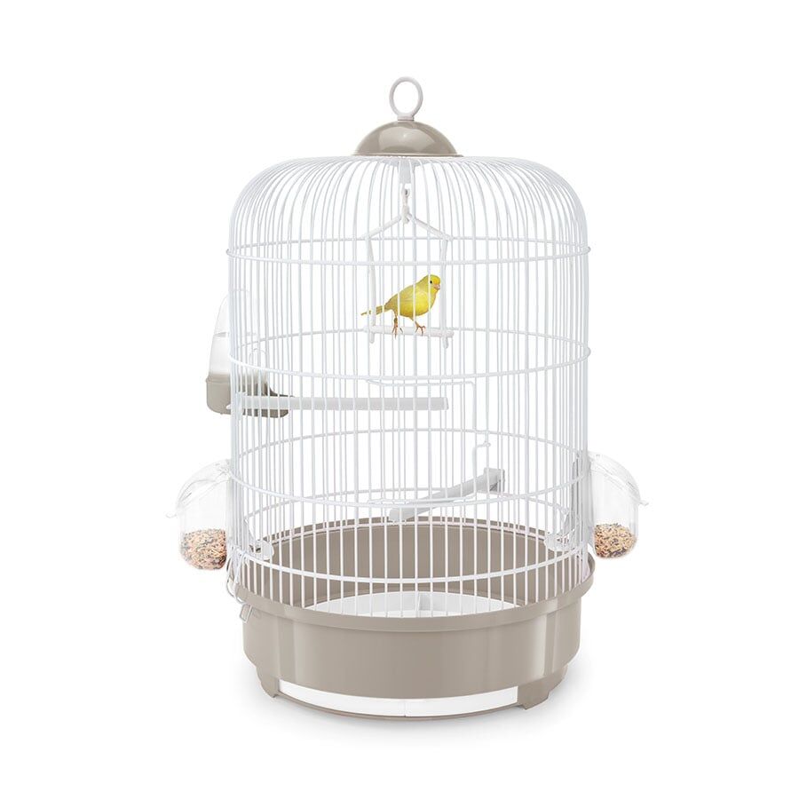 Imac Mılly Yuvarlak Kuş Kafesi Bej/beyaz 2-li 33x53cm