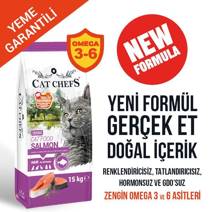 Cat Chefs Somonlu Kısır Kedi Maması 15 Kg