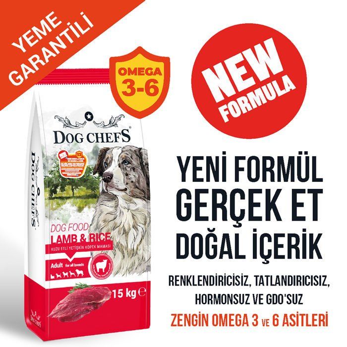Dog Chefs Kuzu Etli Yetişkin Köpek Maması 15 Kg