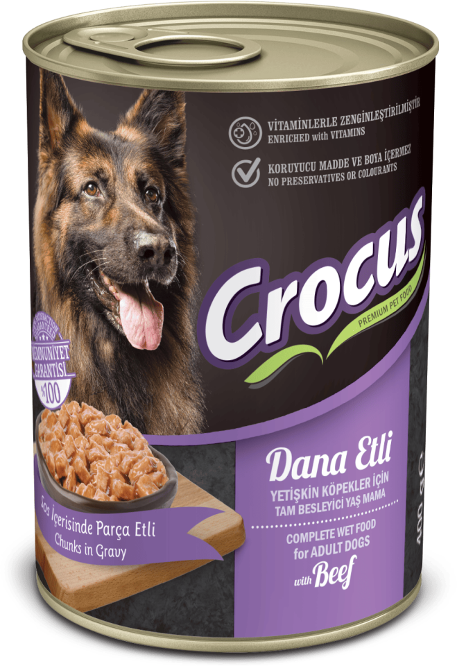 Crocus Yetişkin Köpek Dana Etli Yaş Mama 400g
