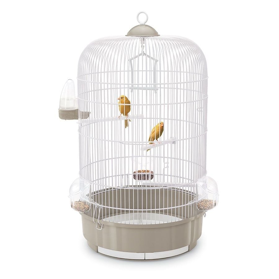 Imac Luna Yuvarlak Kuş Kafesi Bej/beyaz 40x70,5cm
